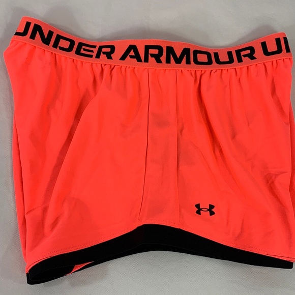 Under Armour Women's UA Play Up 2.0 Shorts Size Large 1362517 Brilliance Pink - Picture 2 of 10